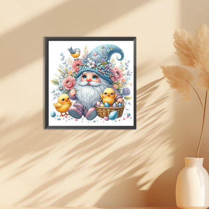 Beautiful Gnome And Chick - Full Round Drill Diamond Painting 30*30CM