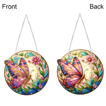 Sun Catcher 5D Diamond Painting Dots Pendant for Office Decor (Butterfly KJ0104)
