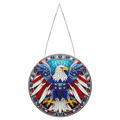 Sun Catcher Diamond Painting Dot Pendant for Office Decor (American EagleKJ0108)