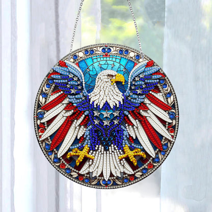 Sun Catcher Diamond Painting Dot Pendant for Office Decor (American EagleKJ0108)