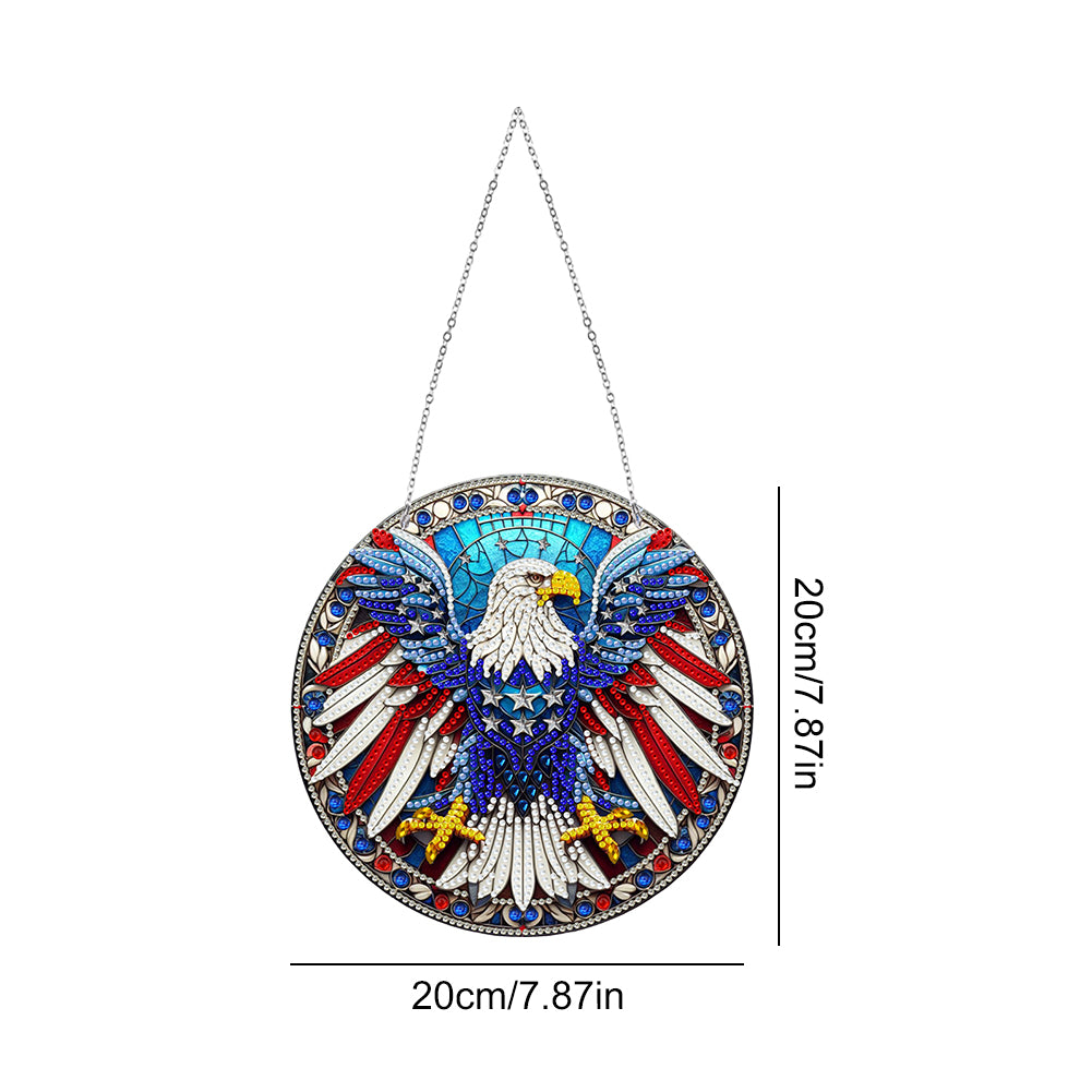 Sun Catcher Diamond Painting Dot Pendant for Office Decor (American EagleKJ0108)