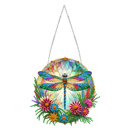 Sun Catcher Diamond Painting Dot Pendant for Office Decor (Dragonfly KJ0110)