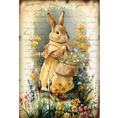 Retro Bunny - 11CT Stamped Cross Stitch 40*60CM