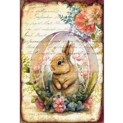 Retro Bunny - 11CT Stamped Cross Stitch 40*60CM