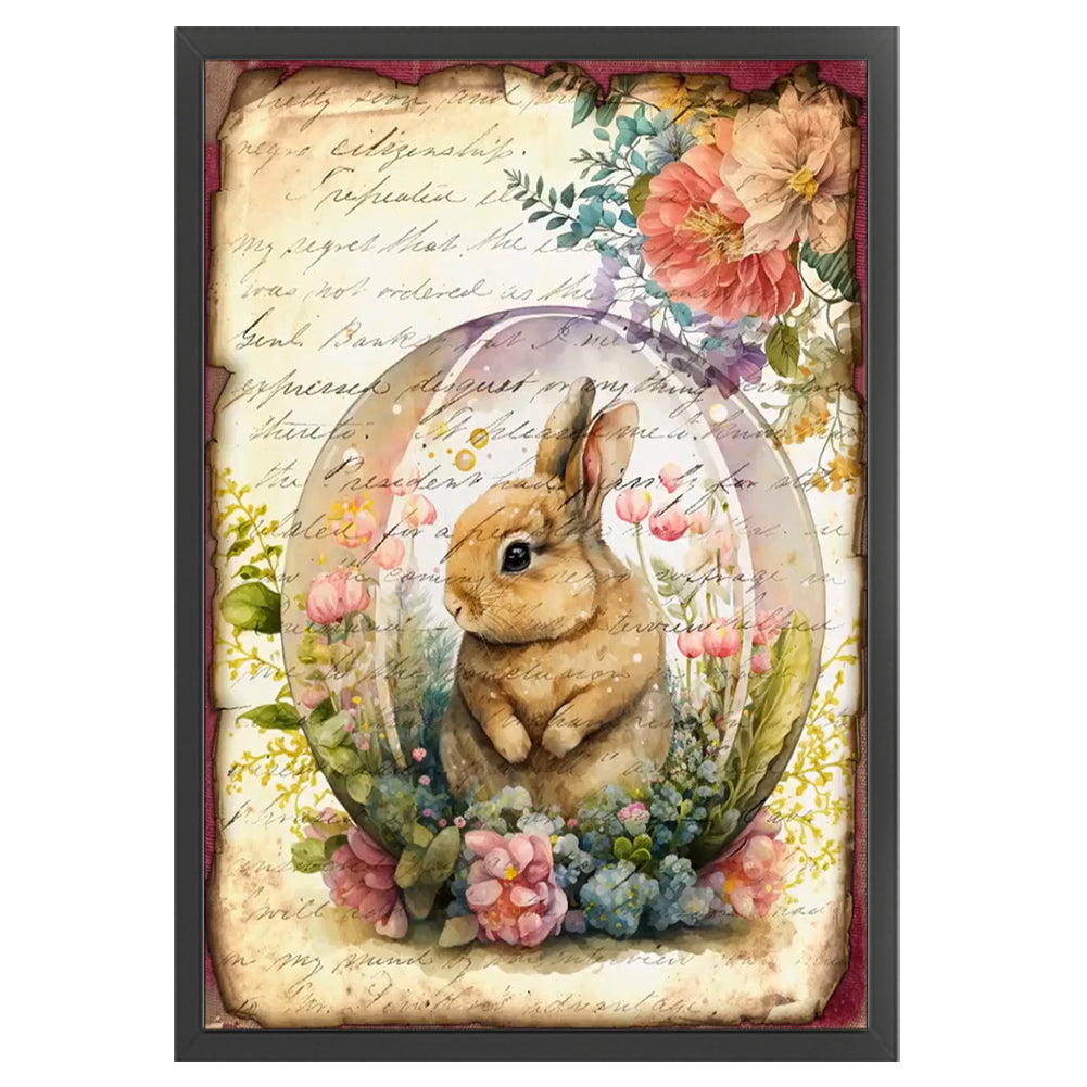 Retro Bunny - 11CT Stamped Cross Stitch 40*60CM