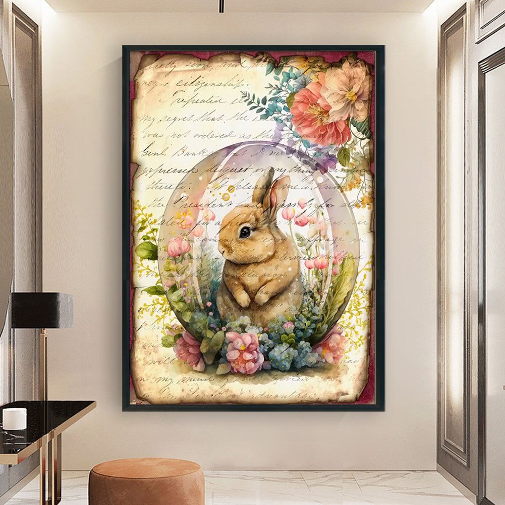 Retro Bunny - 11CT Stamped Cross Stitch 40*60CM