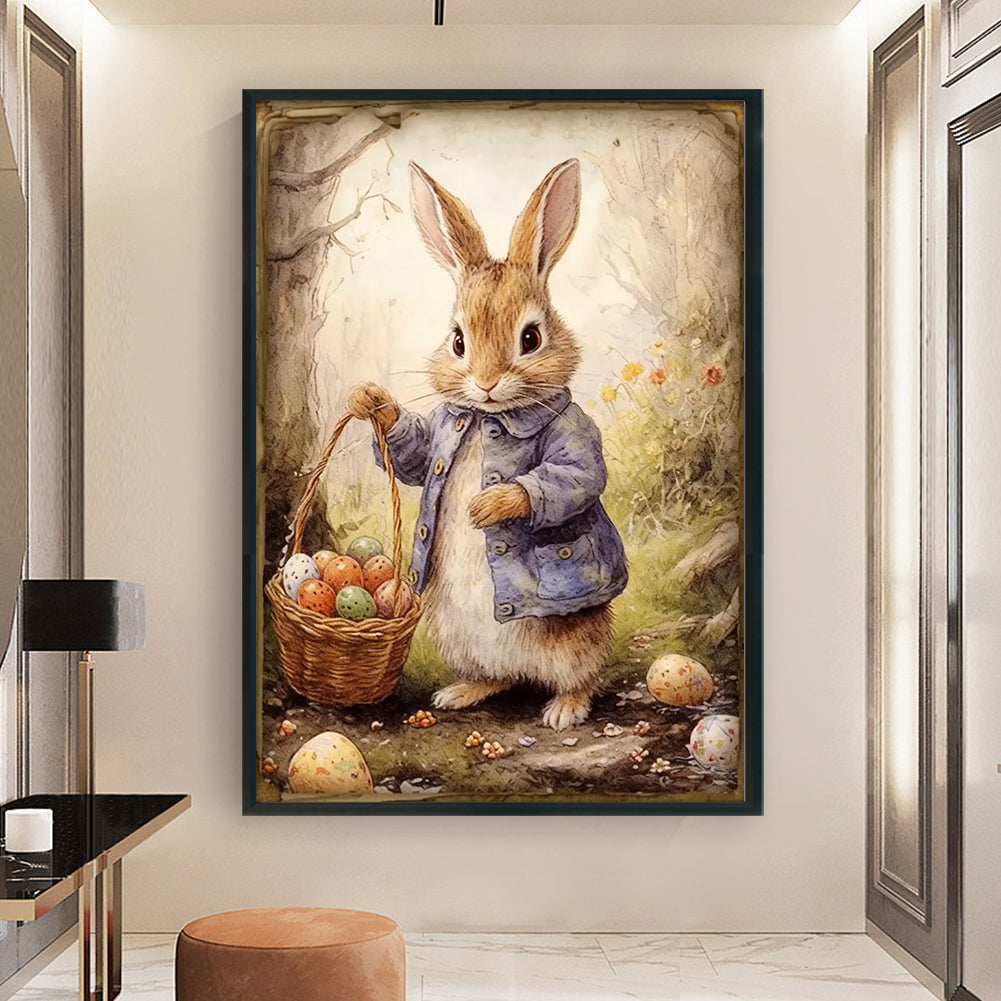 Retro Bunny - 11CT Stamped Cross Stitch 40*60CM