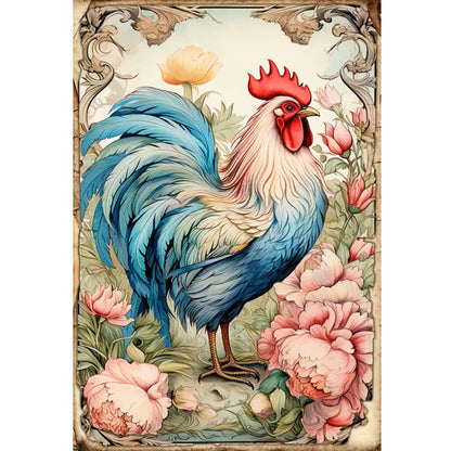 Retro Poster - Rooster - 11CT Stamped Cross Stitch 40*60CM