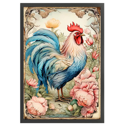 Retro Poster - Rooster - 11CT Stamped Cross Stitch 40*60CM