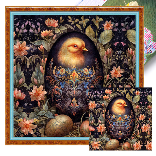 Easter Chick - 11CT Stamped Cross Stitch 45*45CM