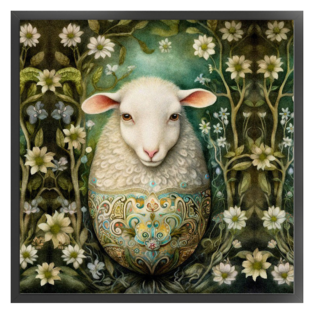 Easter Sheep - 11CT Stamped Cross Stitch 45*45CM