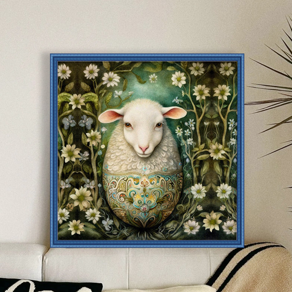 Easter Sheep - 11CT Stamped Cross Stitch 45*45CM