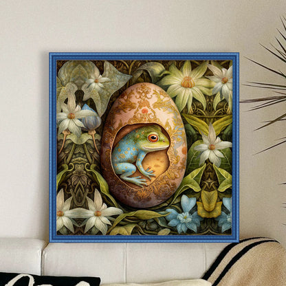 Easter Frog - 11CT Stamped Cross Stitch 45*45CM