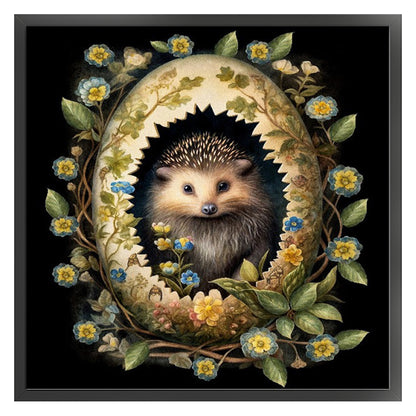 Easter Hedgehog - 11CT Stamped Cross Stitch 45*45CM