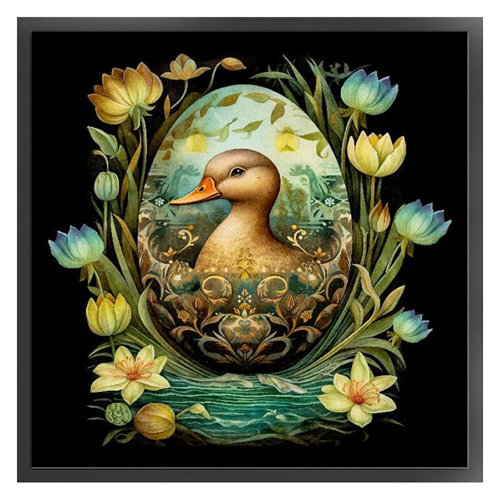 Easter Duck - 11CT Stamped Cross Stitch 45*45CM