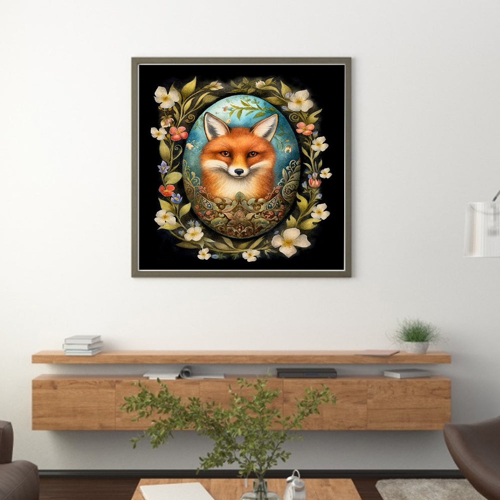 Easter Fox - 11CT Stamped Cross Stitch 45*45CM