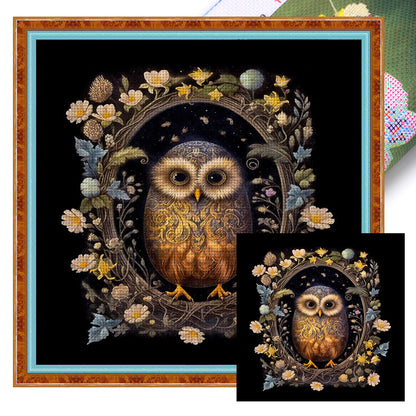 Easter Owl - 11CT Stamped Cross Stitch 45*45CM