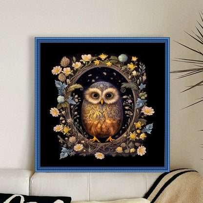 Easter Owl - 11CT Stamped Cross Stitch 45*45CM