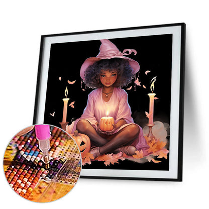 Black Witch - Full Round Drill Diamond Painting 30*30CM