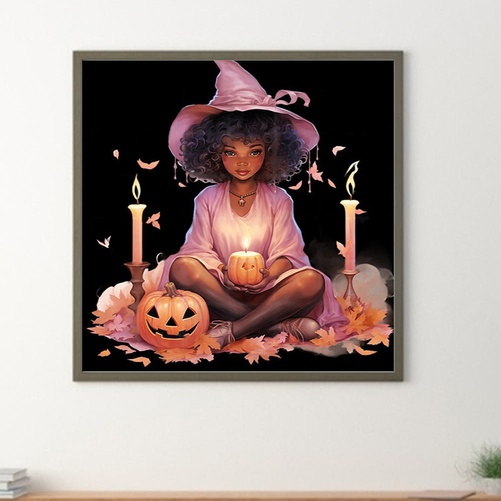 Black Witch - Full Round Drill Diamond Painting 30*30CM