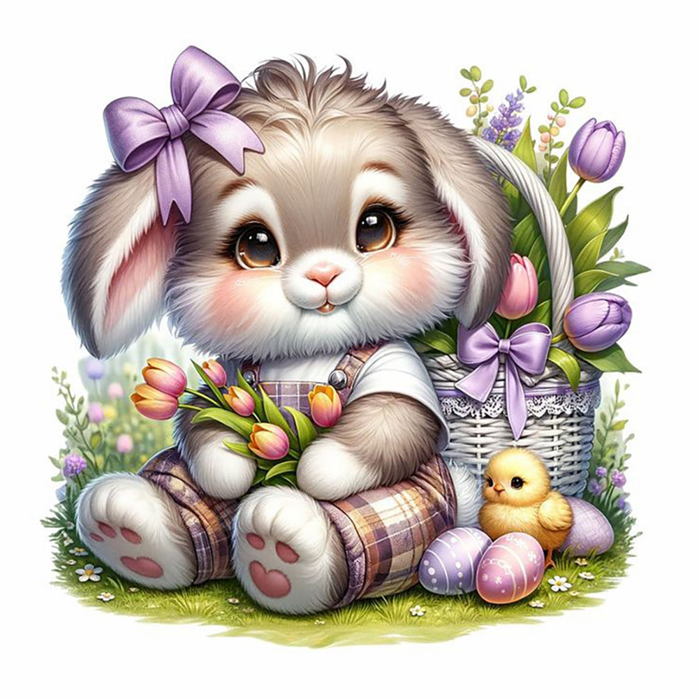 Cartoon Bunny - Full Round Drill Diamond Painting 30*30CM
