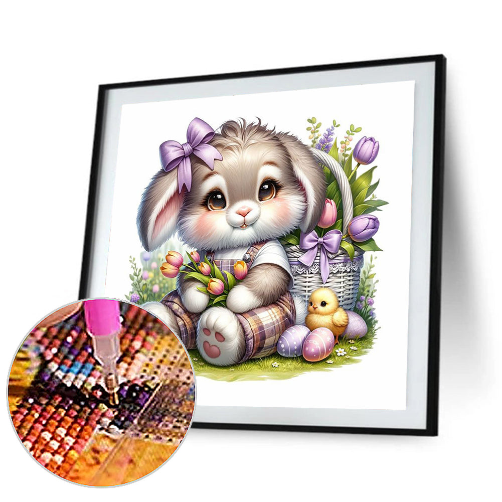Cartoon Bunny - Full Round Drill Diamond Painting 30*30CM