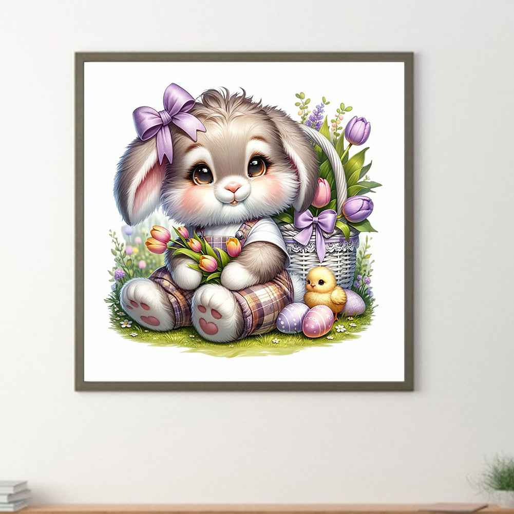 Cartoon Bunny - Full Round Drill Diamond Painting 30*30CM