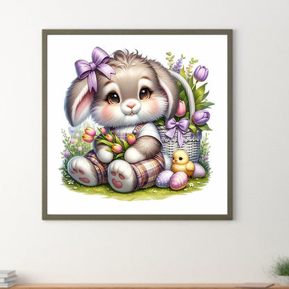 Cartoon Bunny - Full Round Drill Diamond Painting 30*30CM
