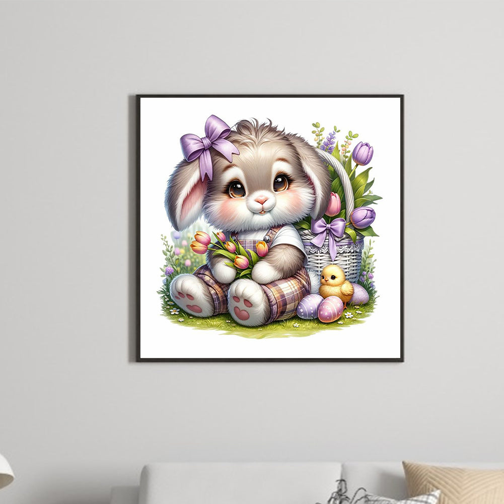 Cartoon Bunny - Full Round Drill Diamond Painting 30*30CM