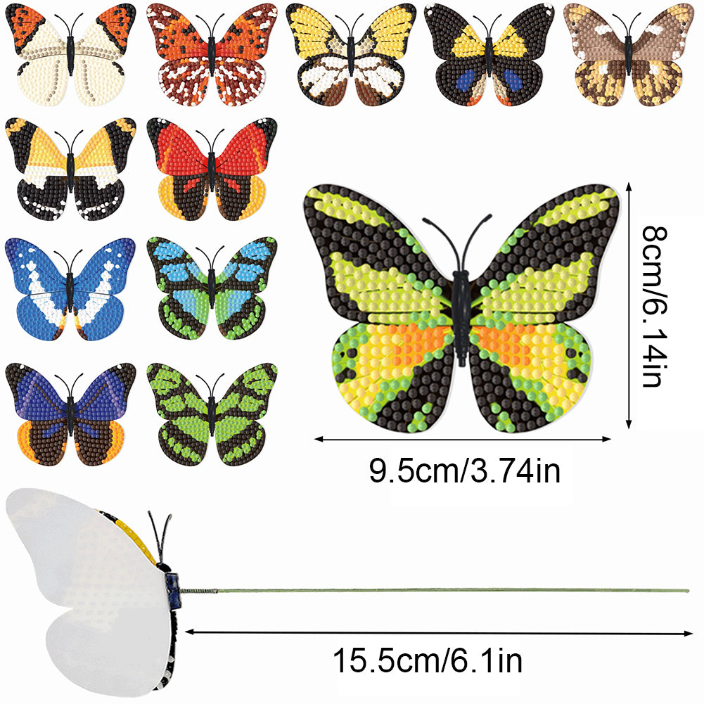 Diamond Painting Butterfly Garden Stake Patio Yard Decor DIY Crafts Kits for Kid