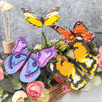 Diamond Painting Butterfly Garden Stake Patio Yard Decor DIY Crafts Kits for Kid