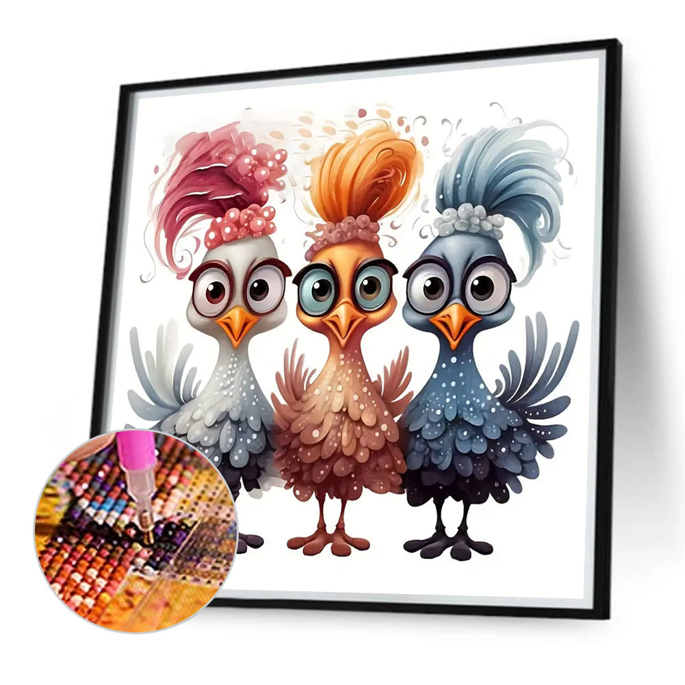 Funny Chicken - Full Round Drill Diamond Painting 40*40CM