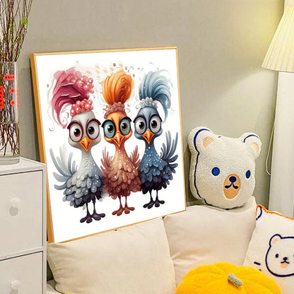 Funny Chicken - Full Round Drill Diamond Painting 40*40CM