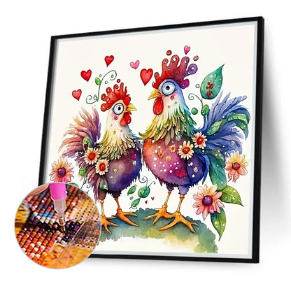 Funny Chicken - Full Round Drill Diamond Painting 40*40CM