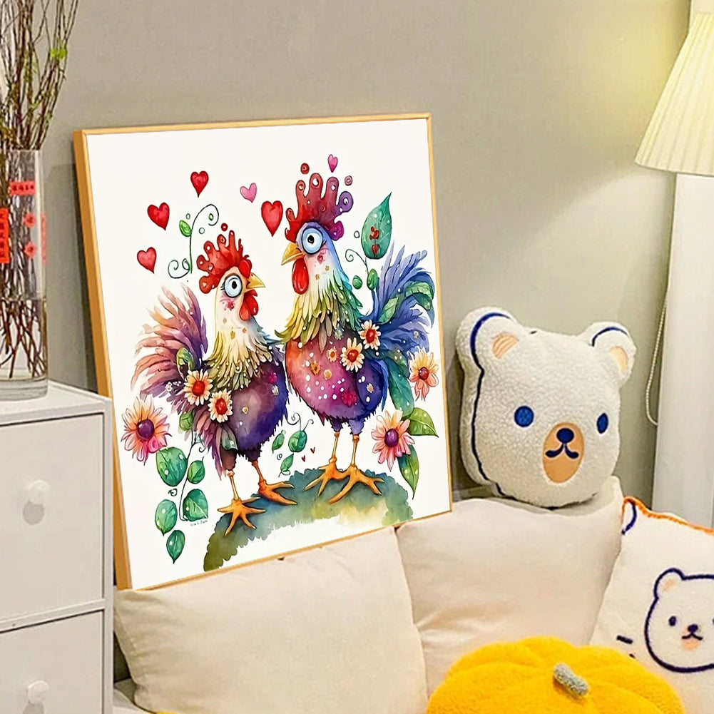 Funny Chicken - Full Round Drill Diamond Painting 40*40CM