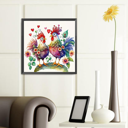 Funny Chicken - Full Round Drill Diamond Painting 40*40CM