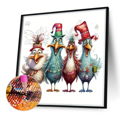 Funny Chicken - Full Round Drill Diamond Painting 40*40CM