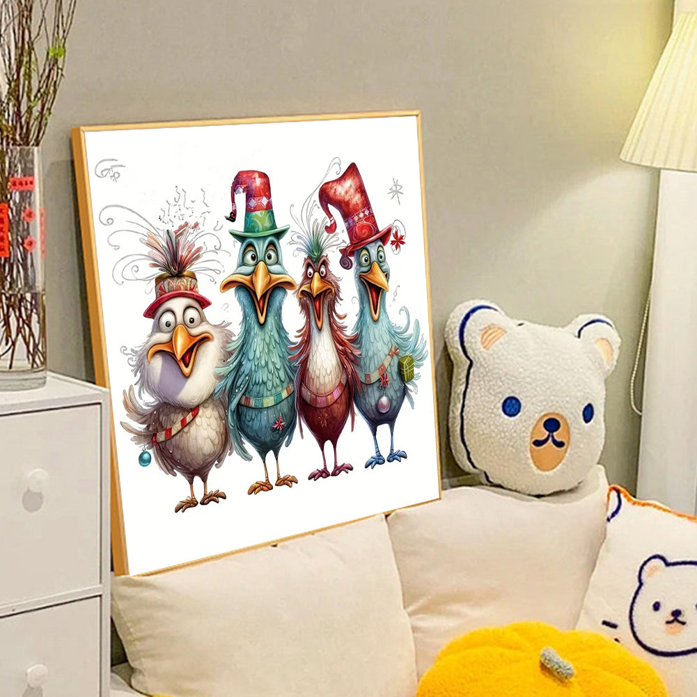 Funny Chicken - Full Round Drill Diamond Painting 40*40CM