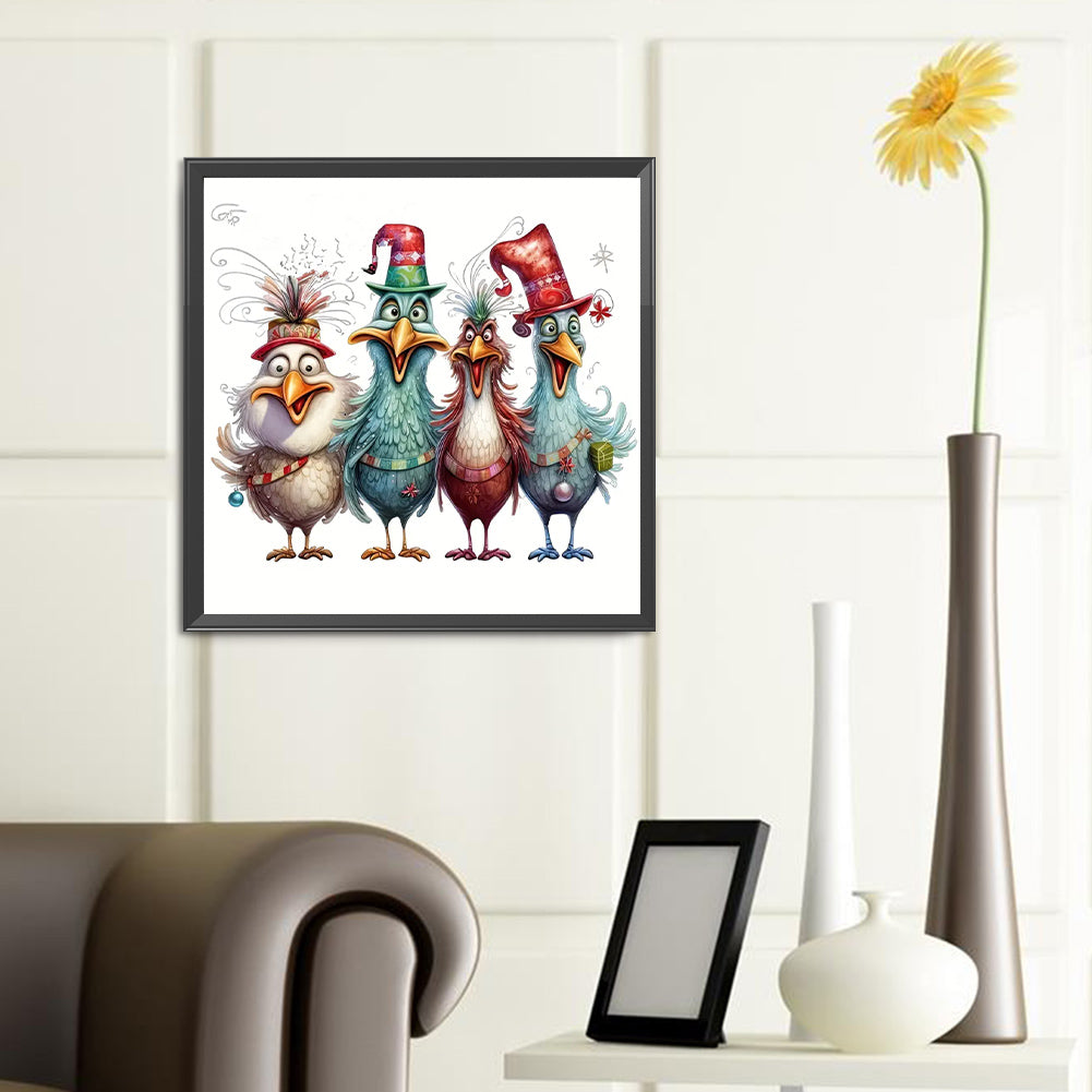 Funny Chicken - Full Round Drill Diamond Painting 40*40CM