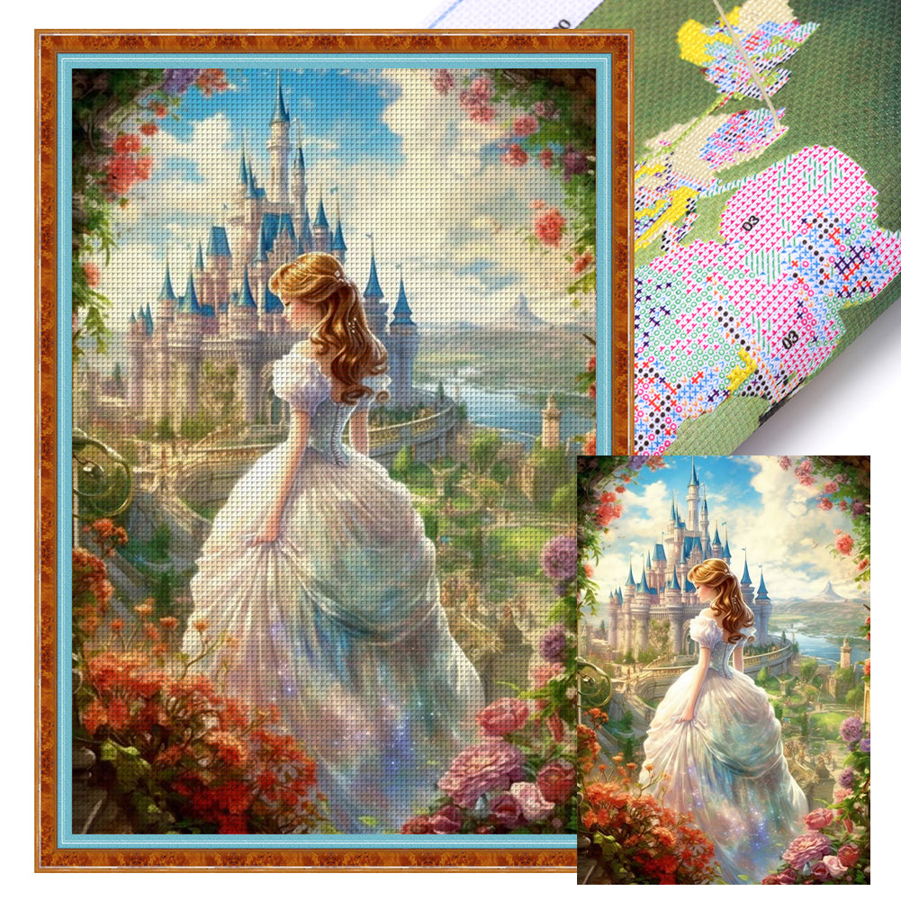 Princess In The Garden - 16CT Stamped Cross Stitch 40*60CM