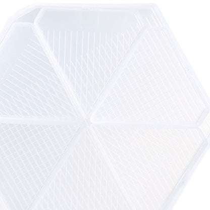 Large Capacity DIY Hexagonal Diamond Painting Tray Kit with Spoon Brush (Clear)