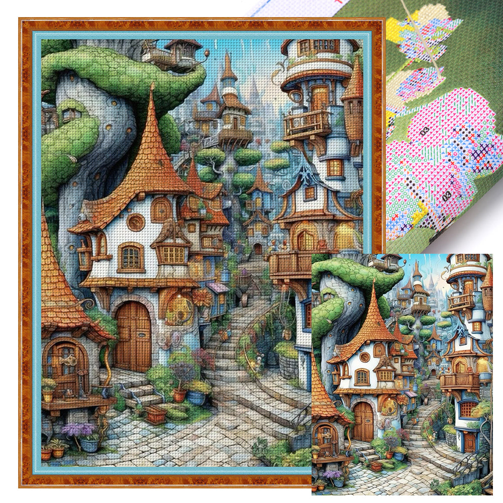 Castle - 16CT Stamped Cross Stitch 45*60CM