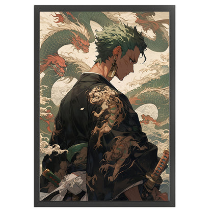 One Piece Zoro - 11CT Stamped Cross Stitch 40*60CM