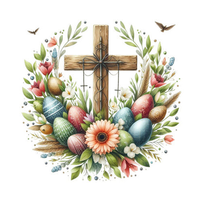 Easter Cross - Full Square Drill Diamond Painting 30*30CM