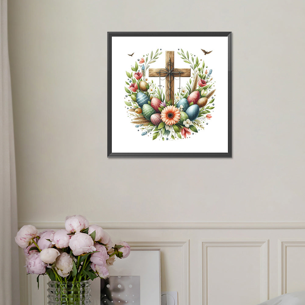 Easter Cross - Full Square Drill Diamond Painting 30*30CM