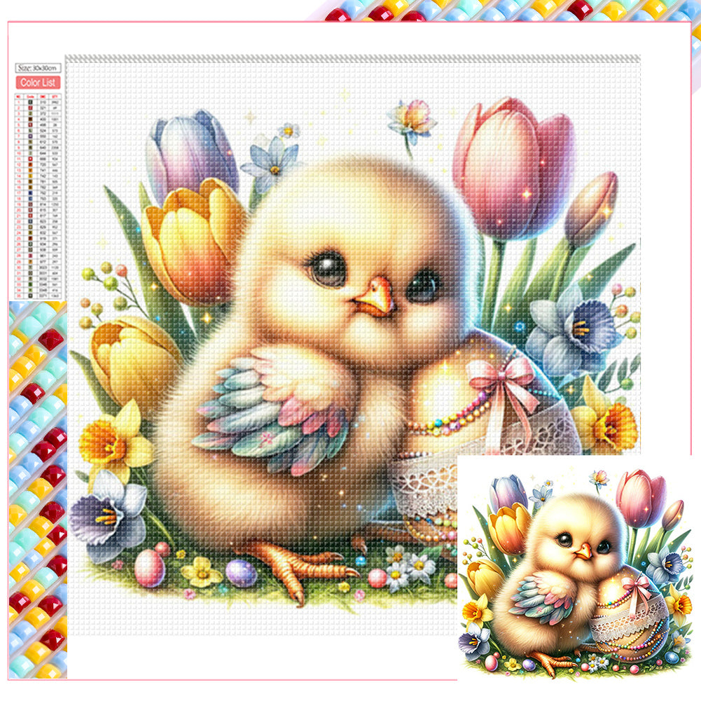 Easter Chick - Full Square Drill Diamond Painting 30*30CM