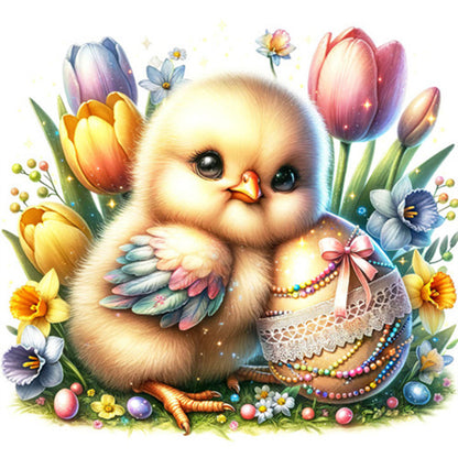 Easter Chick - Full Square Drill Diamond Painting 30*30CM