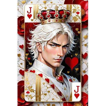 Jqk Poker Characters - Full Round Drill Diamond Painting 40*60CM