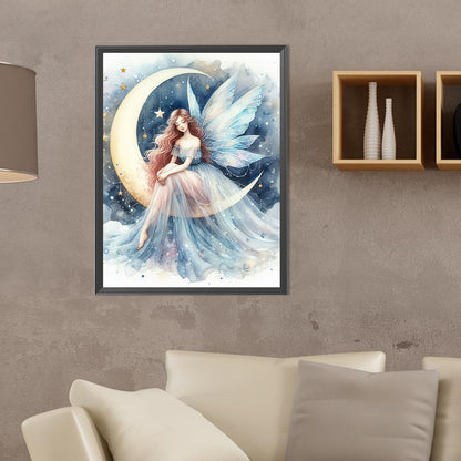 Moon Fairy - Full Round Drill Diamond Painting 30*40CM