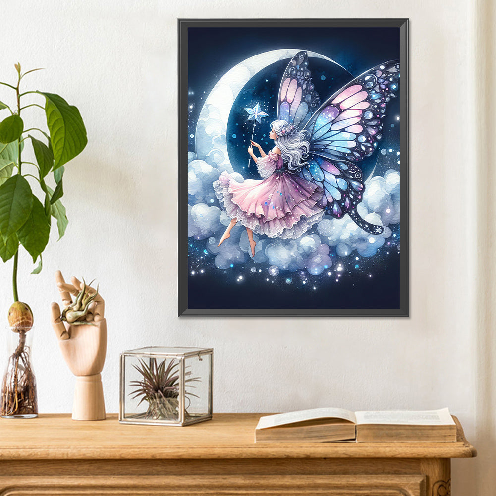 Moon Fairy - Full Round Drill Diamond Painting 30*40CM